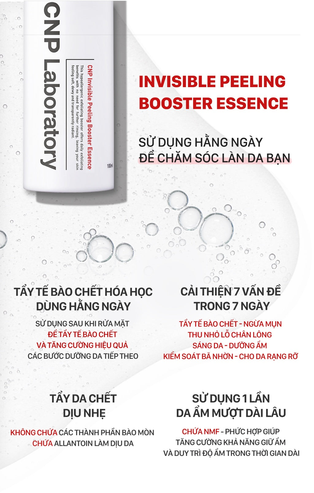 CNP Invisible Peeling Booster Essence - Made in Korea