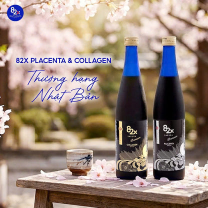82X COLLAGEN & PLACENTA SAKURA PREMIUM - MADE IN JAPAN